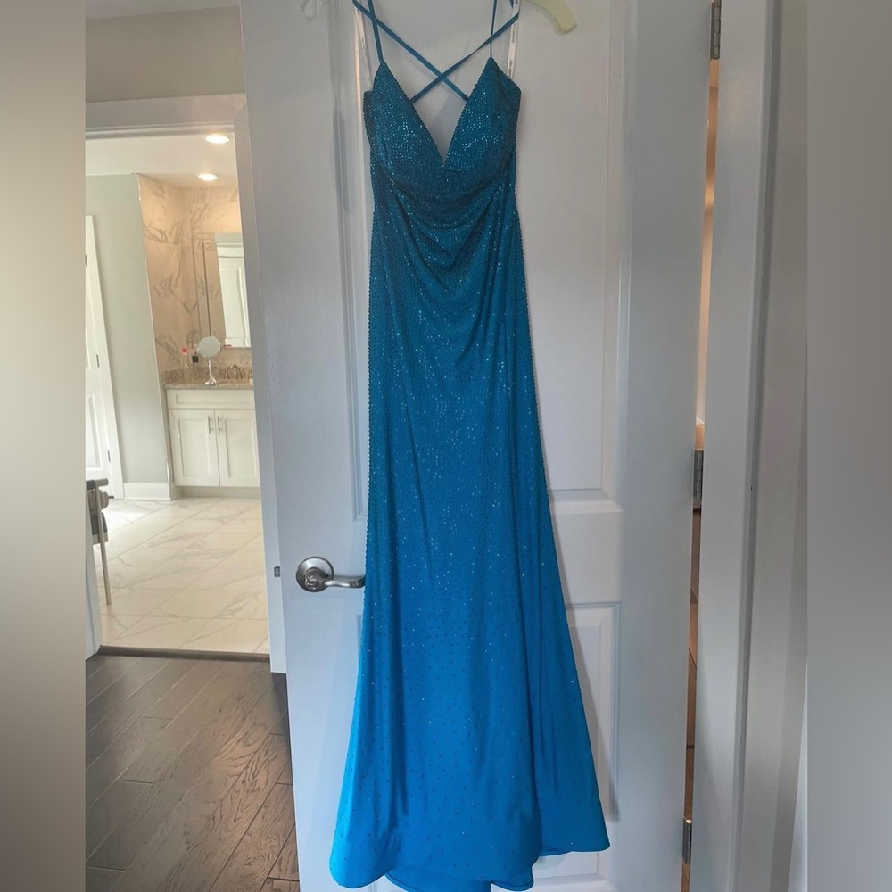 sherri hill dress style number #56410 color peacock